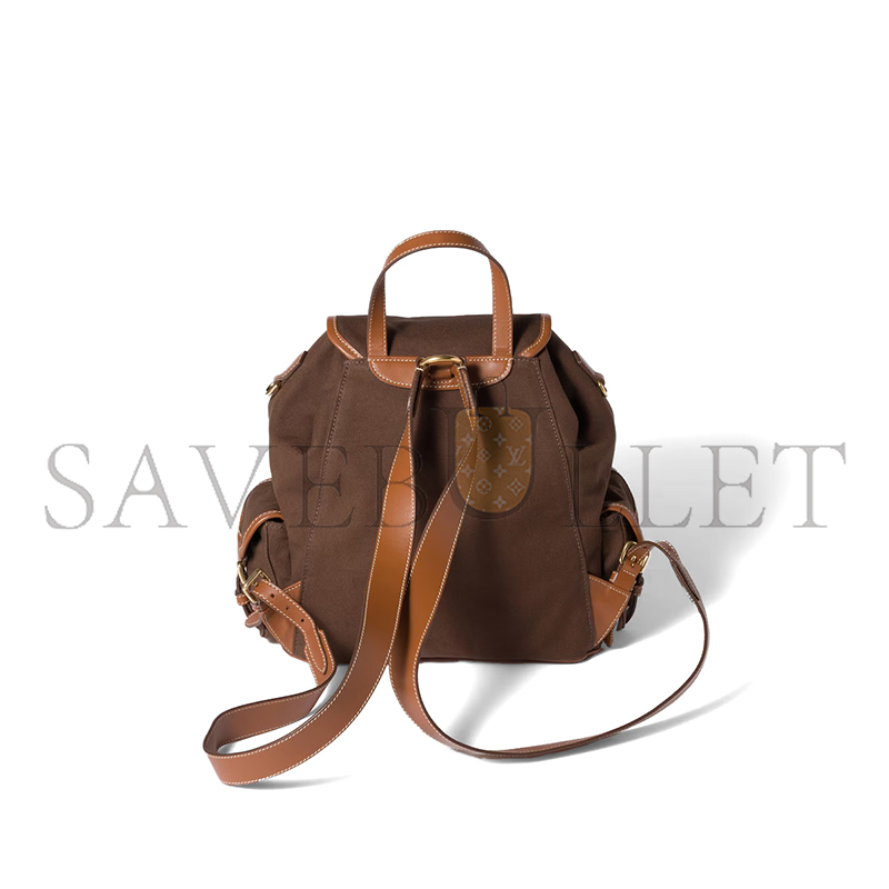 MIU MIU CANVAS AND LEATHER BACKPACK 5BZ042 (29.5*25*12.5cm) MIU MIU CANVAS AND LEATHER BACKPACK 5BZ042 (29.5*25*12.5cm)